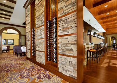 Ruth's Chris Steak House Gets Oklahoma Multiblend Thin Veneer Stone Inside Embassy Suites